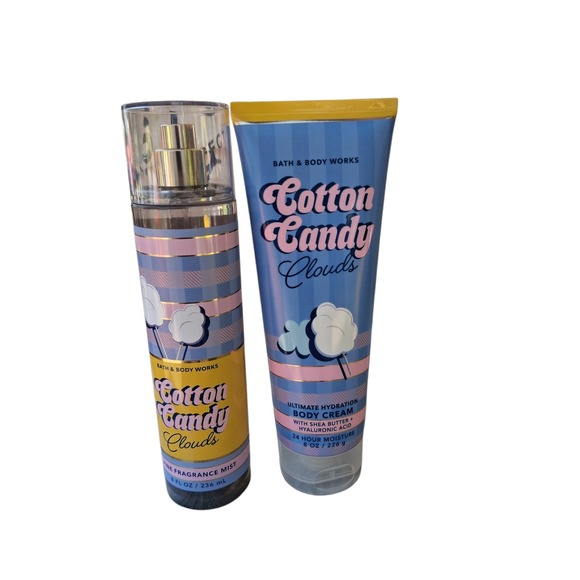 Bath & Body Works Other - Rare Bath & Body Works Women's  Cotton Candy 2pcs Bundle Mist & Cream